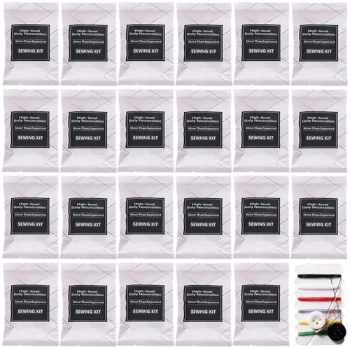 30 Stück tragbares, einzeln verpacktes Hotel-Reise-Schnellreparatur-Notfall-Nähset für Gäste; Einweg-Nähset mit Nadeln, Knopffäden, Sicherheitsnadel; Nähreparatur-Set für Hotel, Camping und