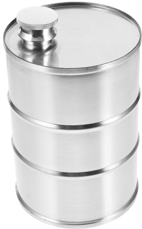 VALICLUD Flasque Acier Inoxydable avec Couvercle Métal Récipient Étanche pour Boissons Gourde de Voyage et Camping Conteneur Alimentaire Polyvalent