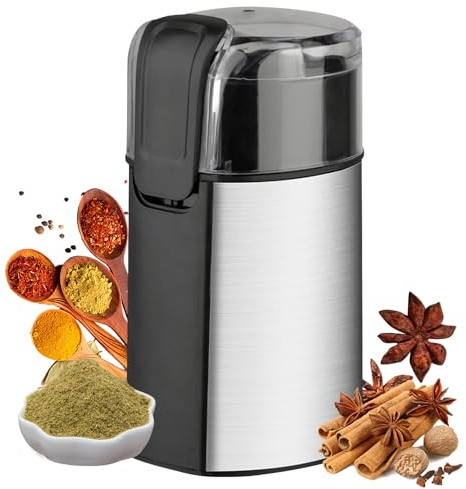 Macinacaffè Elettrici,280W Elettrodomestico Da Cucina Automatico,Macinino Per Caffè E Spezie | Per Condimenti Peperoncini Secchi Preparazione Pasti Legumi Soia Sesamo Spezie