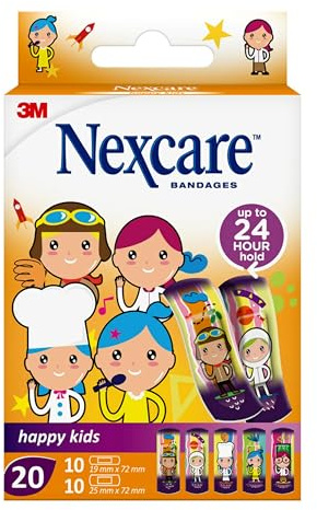 Pansements Nexcare Happy Kids Professions, Assortiment, 20/paquet