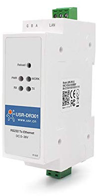 DR301 Servidor serie de riel DIN RS232 Módulo convertidor de serie a Ethernet