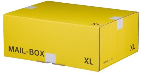Ropipack Mailbox Versandkarton Versandbox wiederverschließbar 460 x 333 x 174 mm Gelb XL - 20 Stück