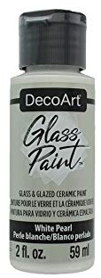 Deco Art DGP28-30 Glasfarbe, 60 ml, Weiß, white pearl, Einheitsgröße