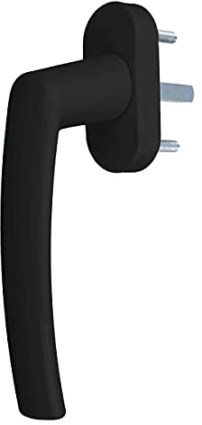 Aluminium Fenstergriff Nevada, Farbe:Schwarz RAL 9005, Stiftlänge:30mm