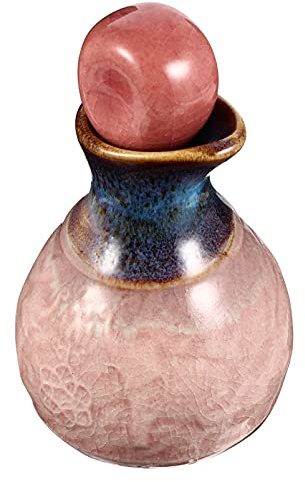 Milisten Keramik Duftflasche, Nachfüllbar, Rosa, Elegant für Flüssigkeiten | Dekoflasche für Tischdeko, Leicht zu Tragen und Einfach zu Bedienen, für Wasser und Parfüm