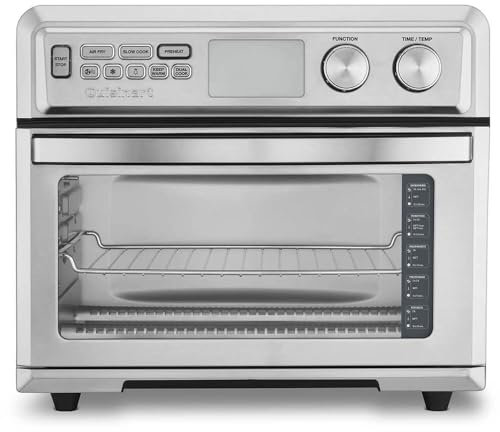 Cuisinart Air Fryer Toaster Oven with Extra-Large Capacity, 1800W Stainless Steel Oven with Digital Display, Bake, Broil, Roast & Air Fry Options, Adjustable Temperature, TOA-95NAS