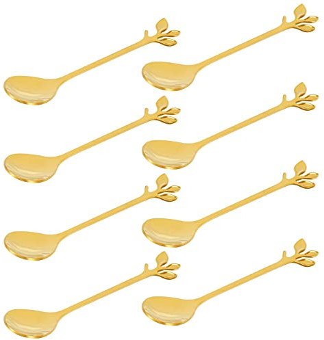 Josenidny Ice-Cream Tea Spoons Retro Dessert Demitasse Espresso Spoons Cutlery Kitchen 1 8 Pieces