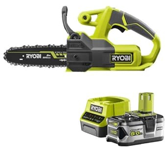 Pack RYOBI Tronçonneuse 18V One+ RY18CS20A-0-1 Batterie 5.0Ah - 1 Chargeur rapide RC18120-150