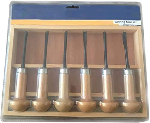 OITTo Holzschnitzmeißel-Set, 6-teiliges scharfes Werkzeug, Handschnitzmeißel, Schnitzlöffel, Schalen-Set, DIY-Werkzeuge für Drehbank, Holzschnitt, ideal für Anfänger