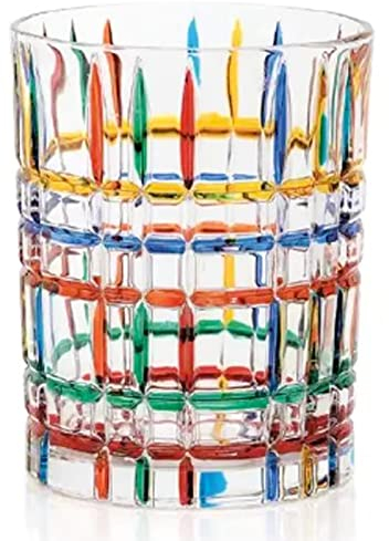 ZONSUSE Bicchieri Whisky Colorati,Bicchieri Rum Particolari,Bicchieri Cocktail Vetro, per Bourbon Scotch Liquori Rum Brandy,Idea Regalo per Uomini Donne Papà Fratello Amico Amanti del Whisky 300ml (C)