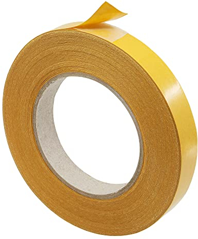 Kleberino Klebeband doppelseitig dünn | handreißbar | stark und permanent klebend | Universalklebeband für fast alle Untergründe in Industriequalität (9mm x 10 m)