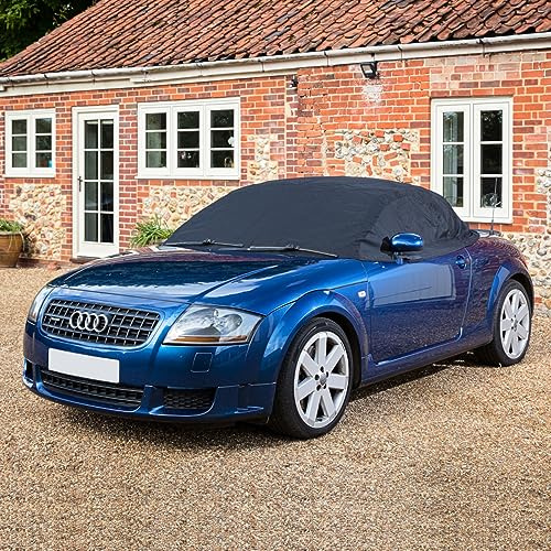 Tailored Convertible Car Half Cover Roof Protector For Audi TT Mk1 With Unique Door Zip