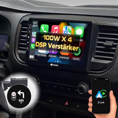 DYNAVIN Android Autoradio Navi für Toyota ProAce Opel Vivaro Peugeot Expert, 9 Zoll OEM Radio mit Wireless Carplay und Android Auto | Head-up Display | Inkl. DAB+: D9-TYPA Premium Flex