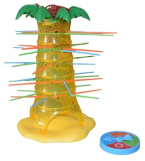 JAMERPD Monos Locos Juegos de Mesa - Para Niños +3 Años, 2-4 Jugadores - Regalo Juguete Interactivo Tumblin' Monkeys. Entretenimiento y Coordinación Ojo-Mano