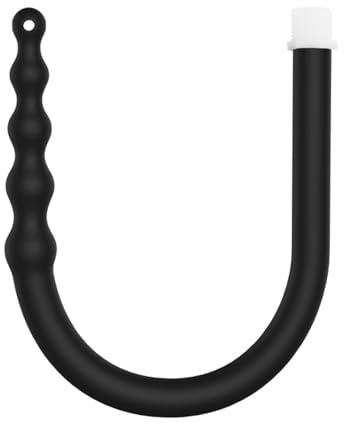 Axcroo 58cm Extra Lang Weiche Silikon Analdusche Vaginaldusche mit 4 Löcher Einlauf Anal Spülung Vaginal Intimdusche Klistierschlauch Analreinigung Enema Irrigator SM Intimreinigung für Männer Frauen