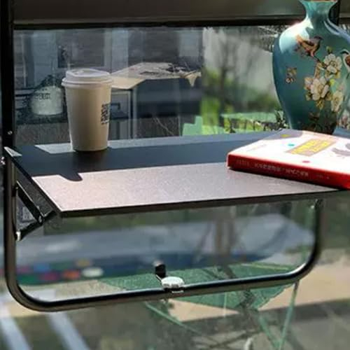 Yidlkecqey Balkon klapptisch zum einhängen,balkontisch zum einhängen,klapptisch Balkon,wandtisch klappbar,balkonhängetisch klappbar,wandtisch,wandklapptisch,klapptisch Wand (Color : Black)