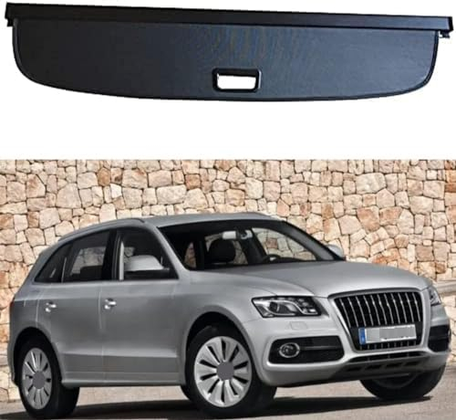 KEAAN Auto Einziehbar Laderaumabdeckung Kofferraumabdeckung für Audi Q5 2010-2019, Ausziehbar Kofferraum Schutz Abdeckung Rollo Auto Frachtabdeckungen Ersatz Zubehör