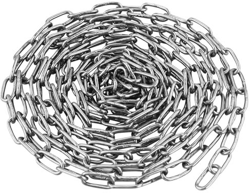 Stainless Steel Chain 3 Metres Length,Metal Chain,Link Chain,2mm Thick Light Duty Chain Links for Home Outdoor Camping Hanging Pet Chain Prevention Theft