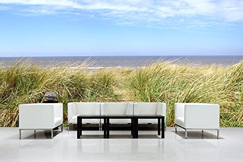 Glücksvilla - tapisserie photo, autocollant, 600 x 300 cm - diff. tailles - Papier peint intissé XXL - Dune de Zandvoort - Hollande Pays-Bas plage mer Atlantique côte ocean