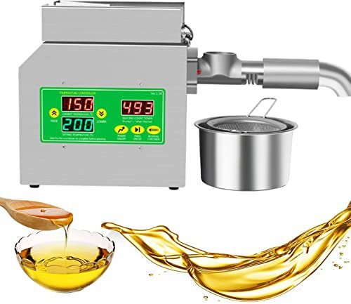 LXWKAI Pressa per Olio Automatica, pressa per Olio di Semi di Noci, pressa a Freddo/a Caldo, Adatta per Piccole Imprese, Negozio di Prodotti per la Salute