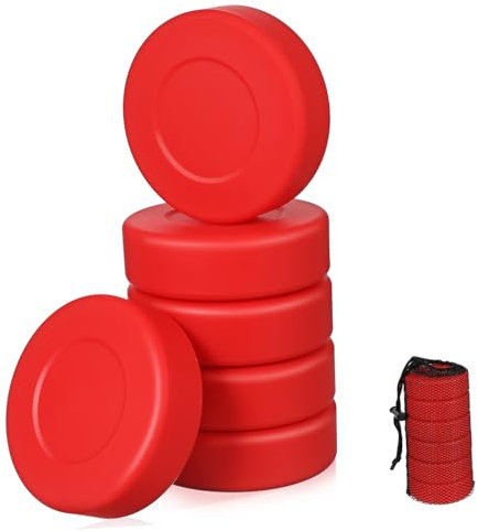 BESPORTBLE 6stücke Hockeypucks für Drinnen und Draußen Hockeypucks in Großen Mengen Runde Hockeybälle für Streethockeybälle Tragbare für Training
