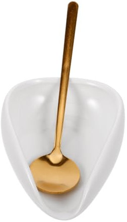 Cabilock Cuchara Medidora De Cerámica Bandeja Dosificadora De Granos Plato Reutilizable Accesorios Para Cafetería Base Estable Para Té y Espresso