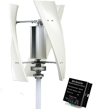 HUIZHITENGDA 48v,Tragbarer vertikaler Windturbinengenerator mit 3 Flügeln, 10000 W, 12 V – 220 V, Windturbinen für Privathaushalte, Kleiner Windturbinengenerator mit
