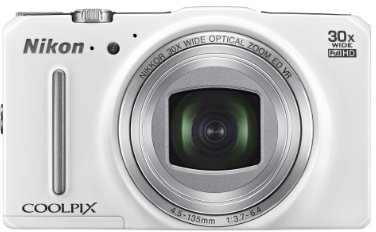 Nikon COOLPIX S9700 Compact Digital Camera - White (16.0 MP, 30x Zoom) 3.0 inch OLED with Wi-Fi and GPS (Renewed)