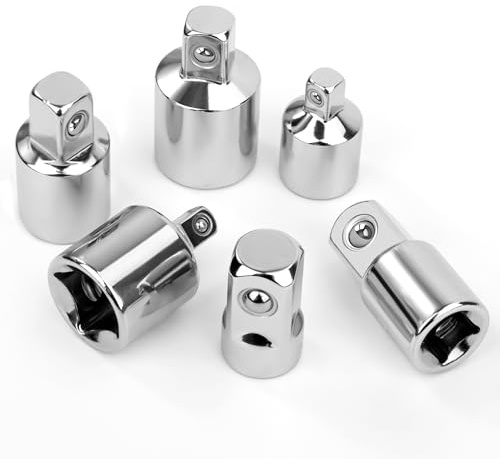 Set Di Adattatori Chiave a Cricchetto, Adattatore per Bussola Socket Ratchet Converter 3/8, 1/2, 1/4 per Chiavi di Riparazione per Automobili (6 Pezzi)