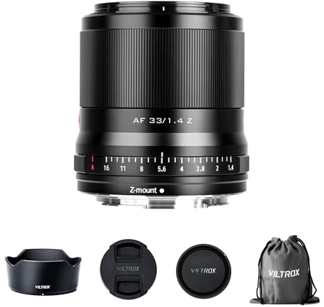 VILTROX 33mm f/1.4 Z-Mount Lens, 33mm F1.4 Auto Focus Large Aperture Standard APS-C STM Prime Lens Compatible with Z Mount Mirrorless Cameras Z5 Z6 Z6II Z7 Z7II Z50