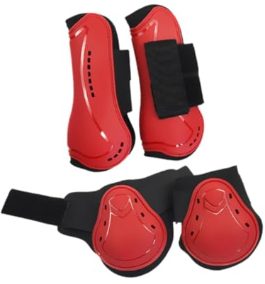 Amagogo 4Pcs Tendon Boots Boots Breathable Adjustable Jumping Trail Riding Gear Reitausrüstung, XL