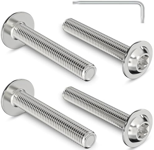 30 Stück M5 x 30 mm Linsenkopfschrauben mit Flansch Innensechskant Antrieb Edelstahl A2 V2A Schrauben Vollgewinde mit Innensechskantschlussel (30, M5x30)
