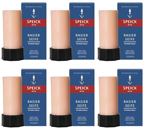 Speick Shaving Soap Stick 50g (Pack of 6), Shaving Stick For men, Normal And Sensitive Skin, Shaving Soap For Men