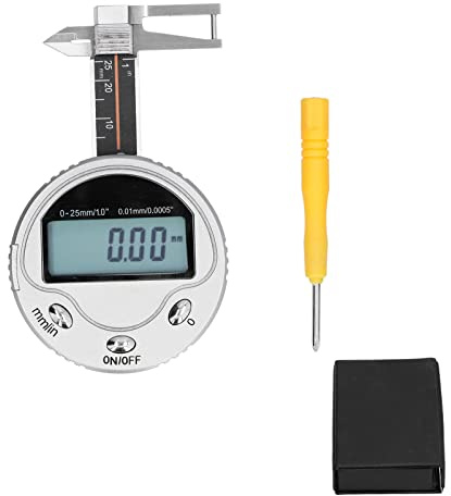 Calibro Digitale Acciaio Inossidabile, Calibro Elettronico per Misurazioni Precise, 0-25mm - Display Digitale, Spessimetro, Cinometro per Gioielli e Piccoli Componenti Industriali