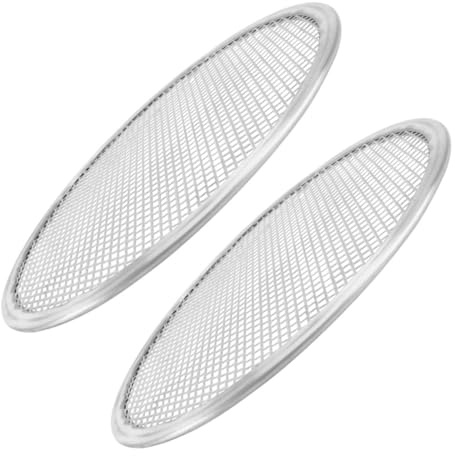MAGICLULU Grille à Pizza Ronde Perforée 16 Pouces En Aluminium Épaissi Plaque à Pizza Pour Four Cuisson Homogène Usage Domestique 2 Pièces