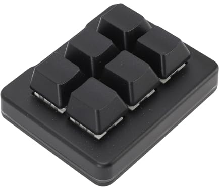 Tosuny Mini Tastierini a 6 Tasti, Tastierini Numerici Meccanici Programmabili con /2 4G Wireless, Interruttore Blu, Tastiera Macro Cablata USB per PC, Giochi