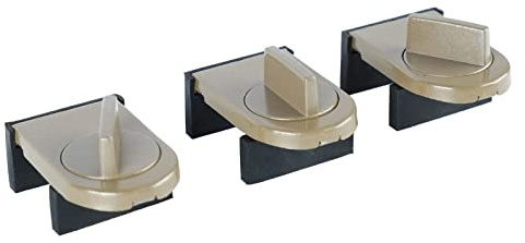 Semme Semme Cerraduras para Ventanas Corredizas de Aleación de Aluminio de 3 piezas: Cerraduras de Seguridad para el Hogar para Uso en Dormitorios, Baños y Oficinas (BROWN) (BROWN)