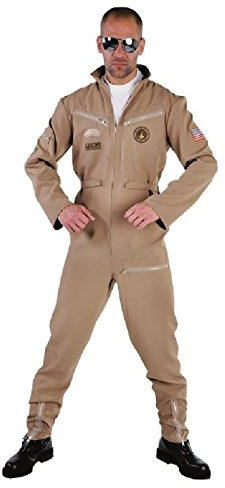 M213200-L beige Herren Piloten Jetfighter Overall Gr.L