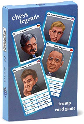 Quartetto di Scacchi - Gioco di Carte con 32 Leggende Storiche degli Scacchi, per Adulti e Bambini