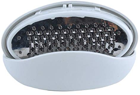 iPobie 2 Stück Fuß Datei Hornhaut Entferner, Professional Fuß Pflege Pediküre Werkzeug Edelstahl Pediküre Pflege Oval Ei Form