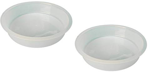 PETSOLA 2 Stück Wildvogel-Tränke Plastik Vogeltränke Vogelbad, Ø 18 cm, Höhe 4 cm
