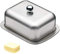Contenitore per Burro Porta Burro Burriera Contenitore Scatola di Burro Acciaio Inossidabile per la Cucina Casalinga e il Piatto da Dessert del Piatto del Burro del Ristorante(18,5 x 12,2 x 6,8 cm)