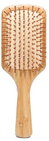 Molinter Cepillo para el pelo de belleza con cerdas de madera de bambú y madera, antiestático, profesional, cepillo para el pelo, cepillo masajeador (estilo 2)