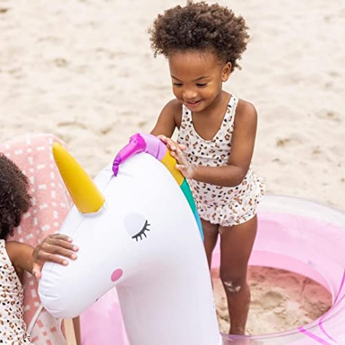 Swim Essentials Transparenter Einhorn-Schwimmring, 104 cm