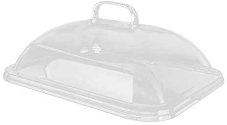 Spritzerabdeckung, Acryl-Mikrowellenspritzer, Transparente Abdeckungen für Heimteller, Rechteckig und Praktische Lebensmittelabdeckung mit Griff für Zuhause und Küche, um Lebensmittel Sauber(Klein)