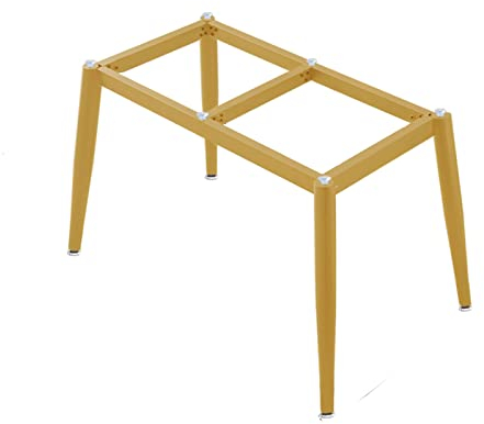 Tischkufen Metall Tischbeine Tischgestell Schwerlast Tischfüße Stahl Möbelfüße für Dein DIY Schreib-,Wohnzimmer- oder Bartisch Projek,mit Saugnapf und Schrauben,Gold (120*65cm(47*26in),High 73cm)