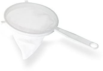 BRICOMIRAS - Colador de Cocina Multiuso de Tela 18cm | Filtro Eficiente para Aceite y Jugos | Mango de Plástico Ergonómico | Duradero y Reutilizable, Tela, 18cm
