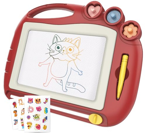 Magicat Zaubertafel Maltafel 8,5 Zoll I Kreatives Spielzeug-Set mit Stempeln & Stickern I Ideale Lernspielzeuge & kleine Geschenke für Kinder ab 3 Jahre