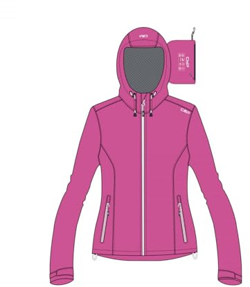 CMP Chaqueta De Lluvia Resistente A Las Mujeres Con Capucha Fija Chaqueta De Lluvia Mujer