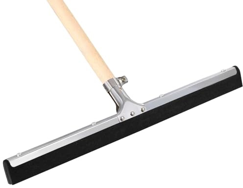 45cm 17.7″ Floor Squeegee, Wet Floor Wiper, Stainless Steel Rubber Squeegee with 120cm Handle - Corrosion-Resistant Indoor/Outdoor Floor Cleaner, Ideal Squeegee Mop for Car Wash, Pool, Home, Warehouse